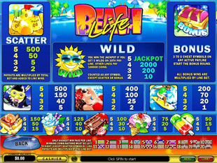 bonus slot machine beach life